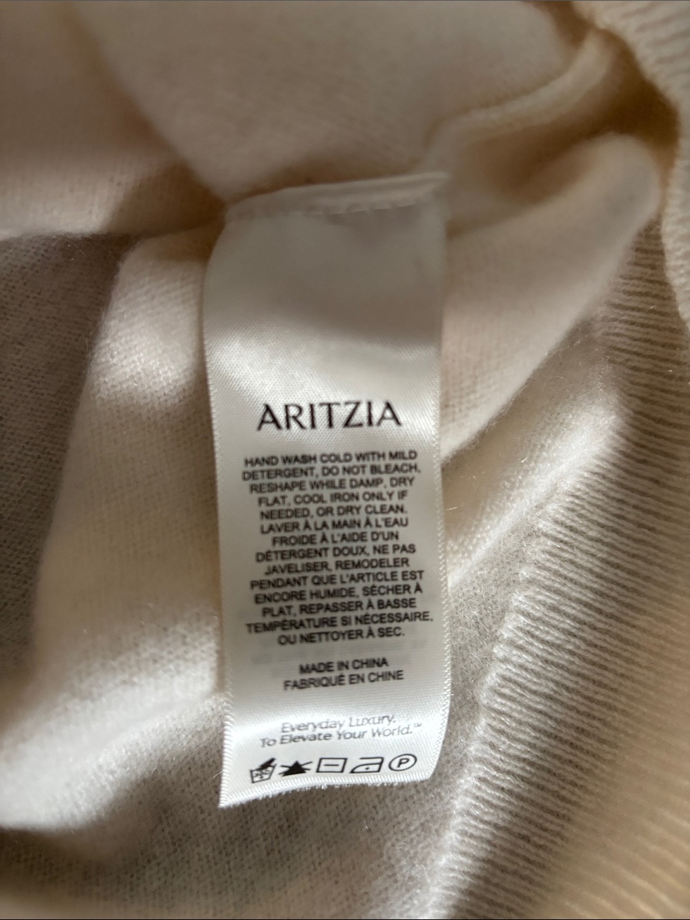 Aritzia Cream-Colored Crewneck Sweater - Picture 3 of 3